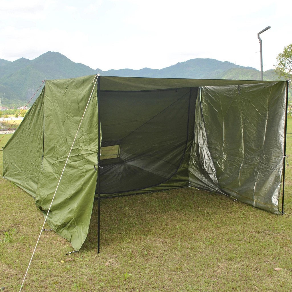 multi-function shelter tent with large canopy,czx-439 camping tarp,tarp tent,3-4 person tarp shelter