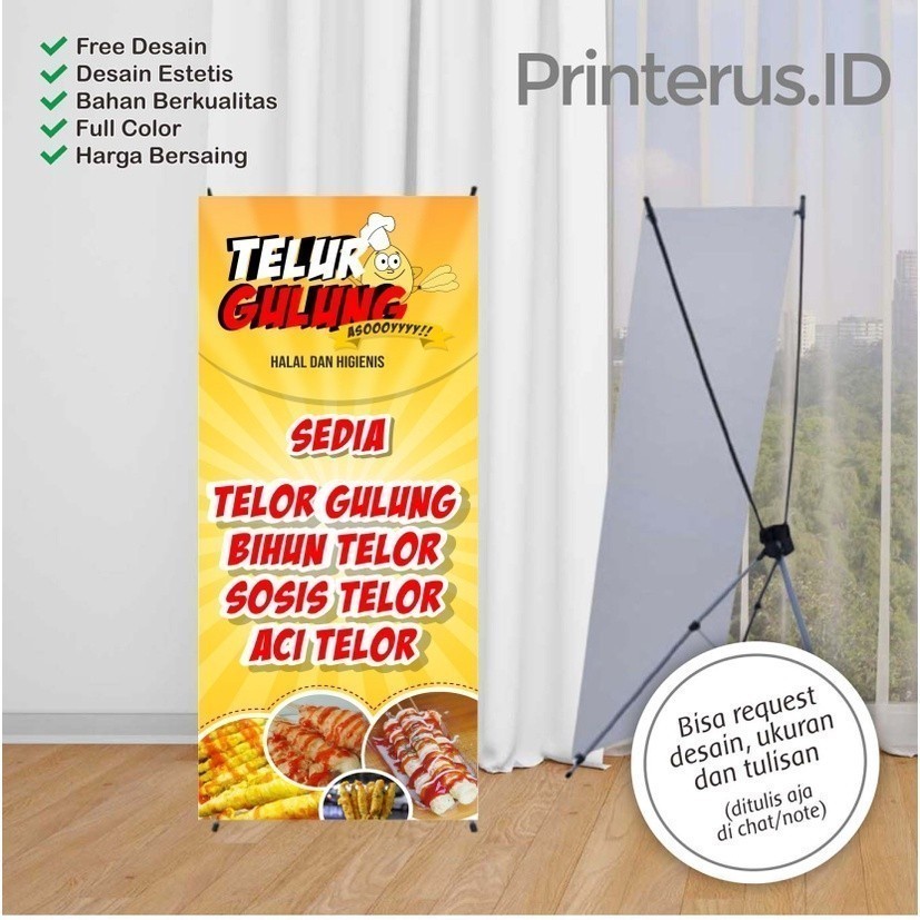 AMBIL HARGA PROMO Bisa COD, Chek Dulu Spanduk / Banner / MMT / Invitation / Backdrop Jualan Telur Gu