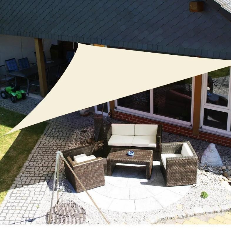 210d shade sail camping sun protection triangle canopy courtyard garden sun protection canopy beach 