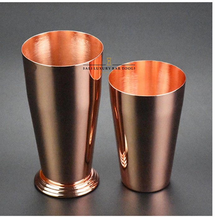 

_^_^_^] Footed Boston Shaker with Half Tin (American Style) Rose Gold