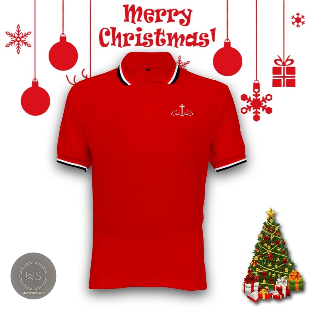 Baju Natal Kaos Tiser Ntl Gereja Couple Perayaan Natalan Thisert Laki Perempuan Bahan Adem Kaus Kous