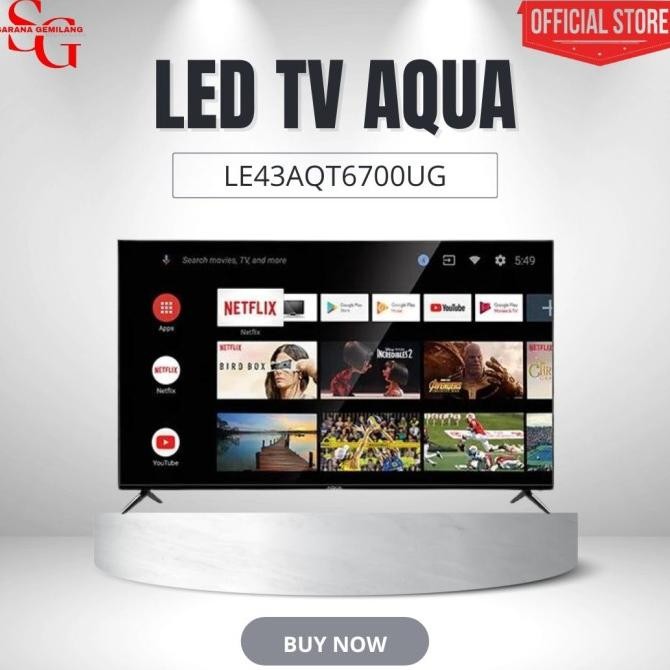<<<<<] AQUA 43 INCH SMART ANDROID TV LED LE43AQT6700UG