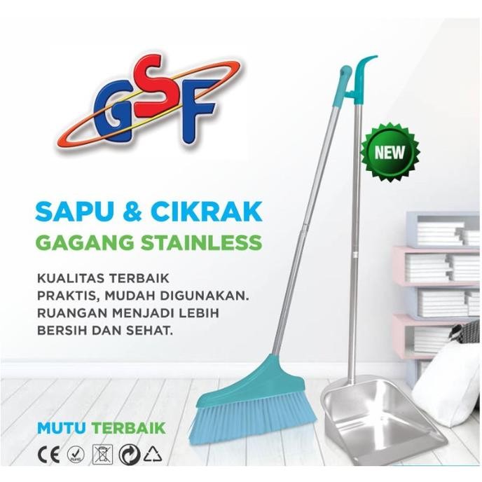 =====] SAPU SEKOP 1 SET GSF 3161 / SAPU DAN CIKRAK GSF 3161 GAGANG STAINLESS