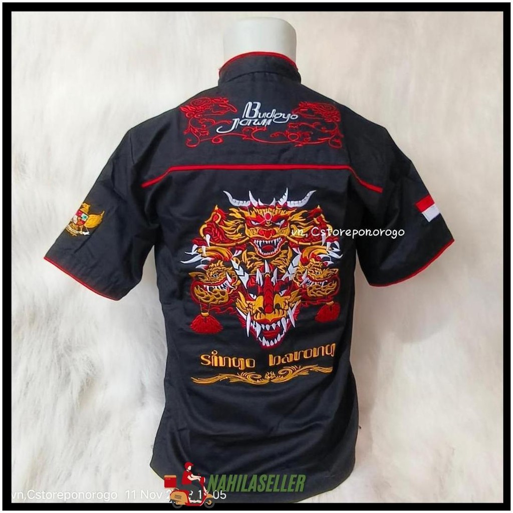 Baju Barongan Bordir Devil Dewasa Kancing Cina Termurah Se Shopee / Barongan Devil / Baju Barongan /