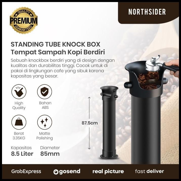 Standing Coffee Knock Box Tube Bin Coffee Wadah Ampas Kopi Berdiri