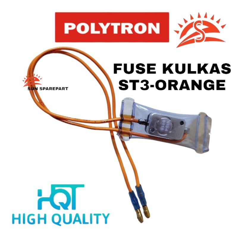 fuse kulkas bimetal ST-3 Orange kabel 2 untuk kulkas Polytron