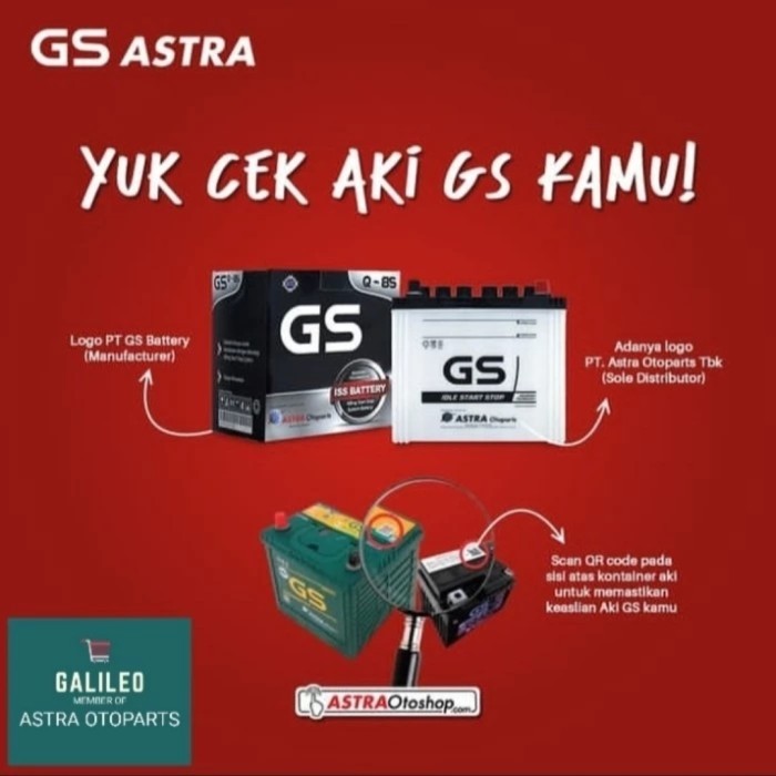 Aki mobil kering ISS Idling stop system GS Astra Q85 Xpander ISS / Mazda ISS