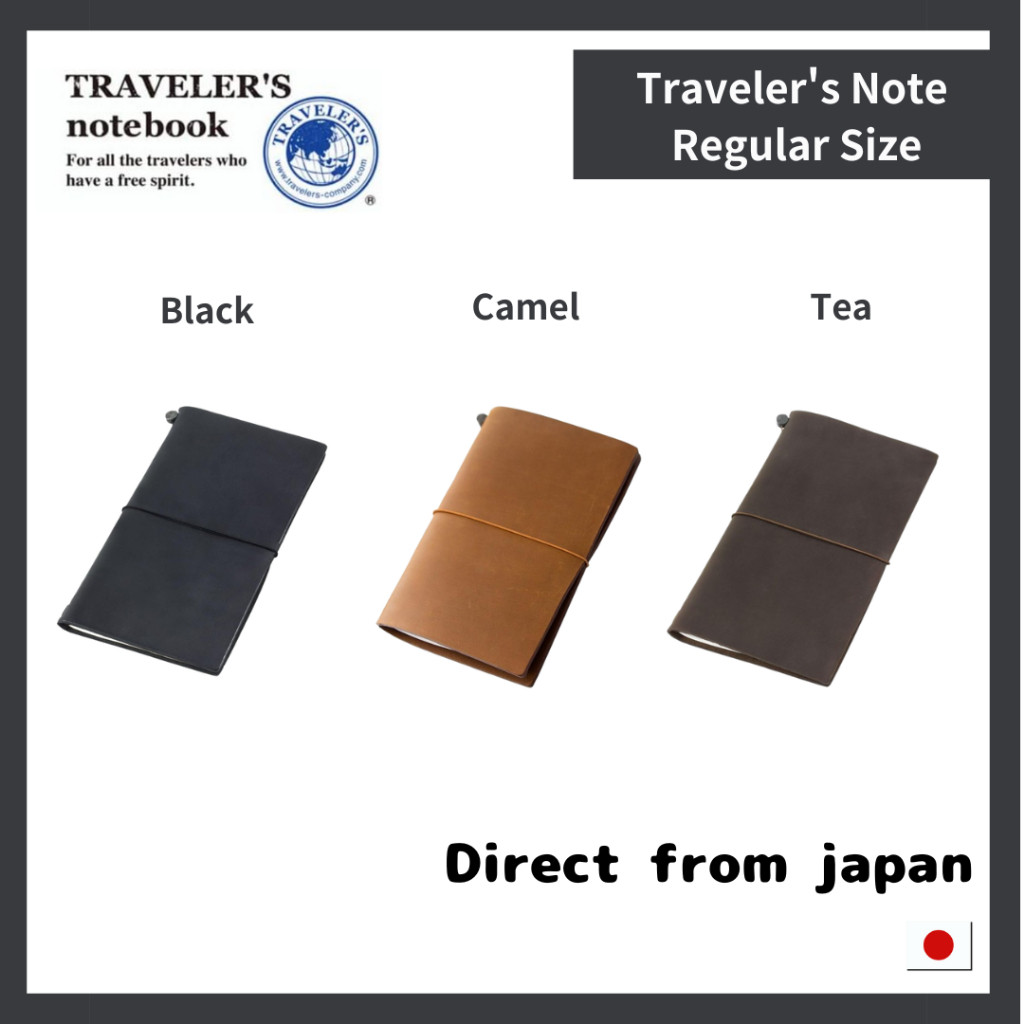 

【Langsung dari Jepang】Traveler's Company Traveler's Notebook Ukuran Reguler Edisi Terbatas dengan Kartu Hitam/Teh/Unta 15193006 |INkr9iHf|