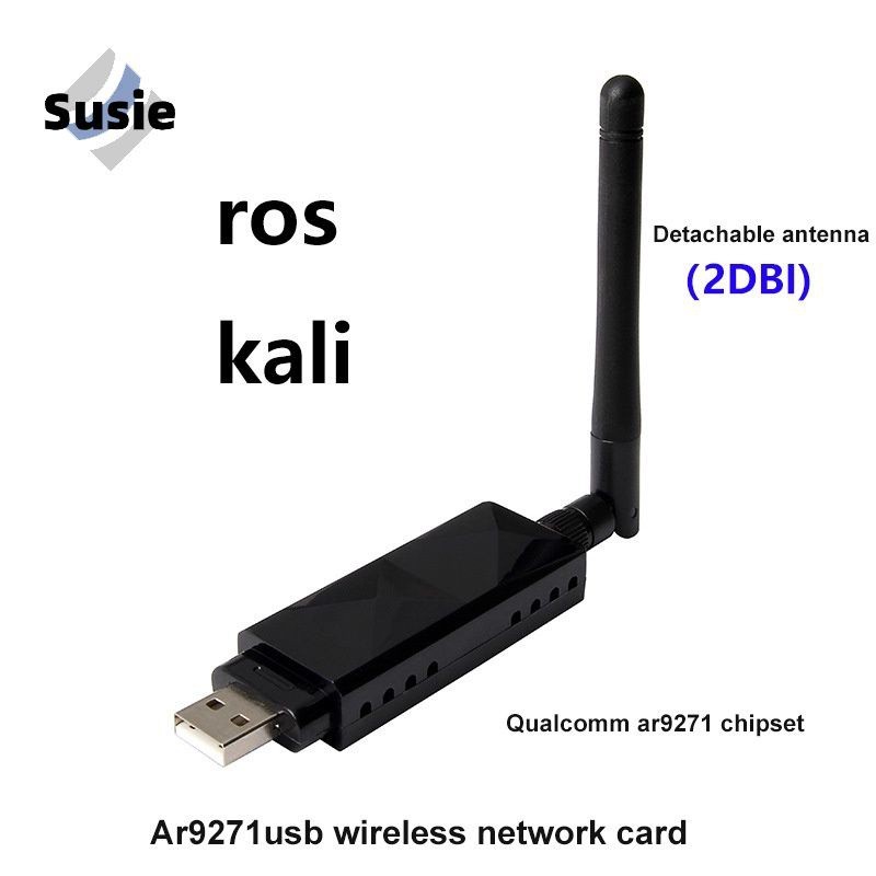 AR9271 802.11n 150Mbps Wireless USB WiFi Adapter + 6DBI WiFi Antena Adaptor Windows 7/8/10/Kali Linu