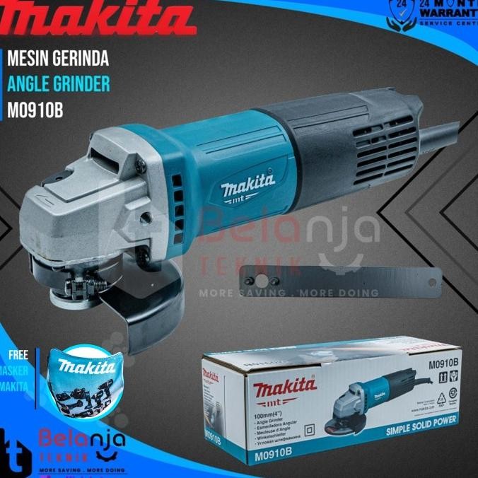 Makita Angle Grinder M0910B Mesin Gerinda Tangan 4 Inch 540W M 0910 B Original Dan Terpercaya