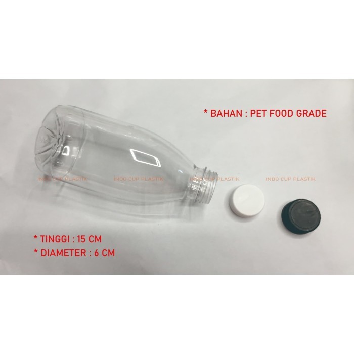 Botol Cantik 350 Ml Tebal / Botol Plastik 350 Ml /Valencia Tebal(26Gr)