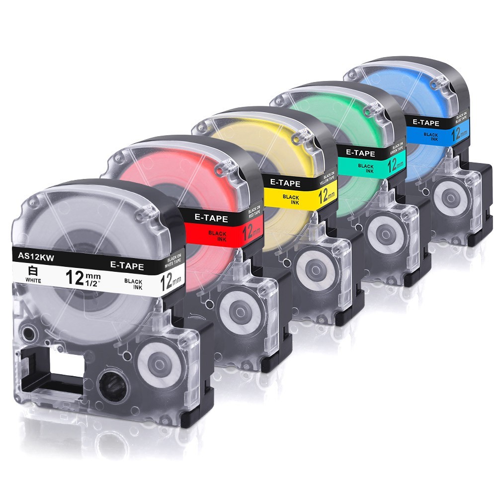 

5 Pak LK-4WBN LK-4YBW LK-4RBP LK-4LBP LK-4GBP Label Tape Kompatibel dengan Epson/KingJim, untuk Epson LabelWorks LW-K200 LW-300 LW-K400 LW-600P LW-700, untuk KingJim TepraPro SR150 SR330 SR -R7900P(SS12KW SC12YW SC12RW SC12BW SC12GW) Pembua |88F734AC|