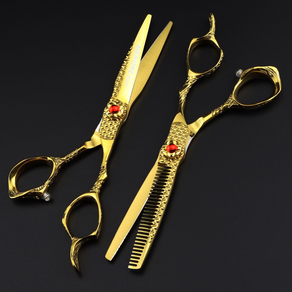 

Gunting rambut pisau kontrol numerik pegangan naga kecil emas 6.0 inci |48EE6A0A|