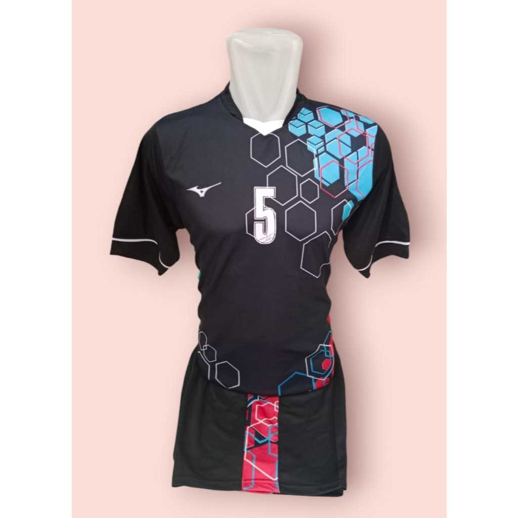 Setelan Voli lusinan jersy Voli Lusinan Bernomer Punggung Printing