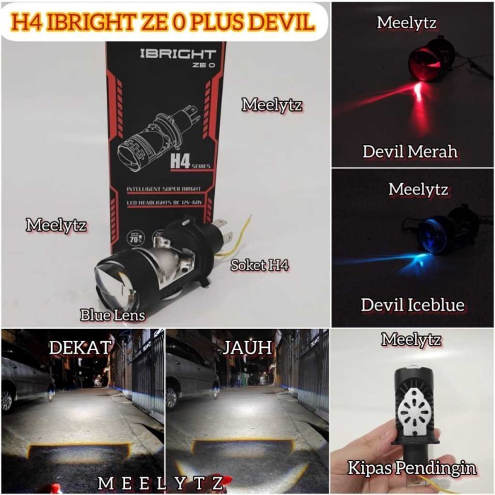 TERBARU - IBRIGHT ZE 0 - Lampu Utama H4 LED