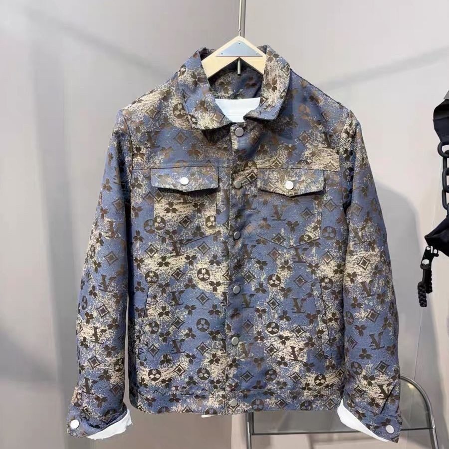 Jaket Kerah Jas Pemuda Pria, Jaket Kerah Pakaian Modis Pribadi Bunga untuk Pria