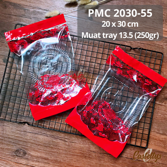 

BEBAS ONGKIR - Plastik Mooncake 250gr PMC 2030-55 Merah Kue Bulan Pia Snowskin Jumbo