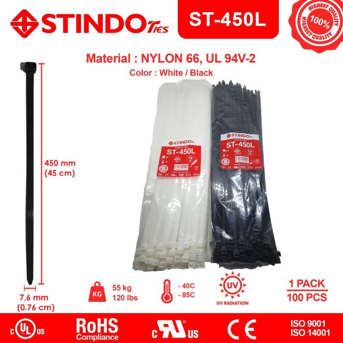 

STindo / ST Indo / ST-450L / ST450L Kabel Ties / Cabel Ties 450x7.6mm