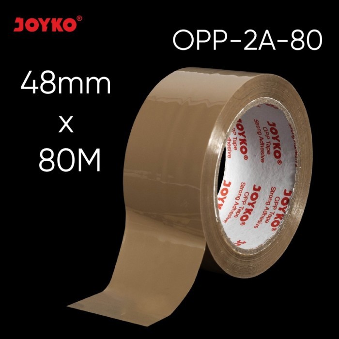 

BEBAS ONGKIR - Lakban Coklat Joyko OPP Tape OPP-2A-80 48 mm x 80 m meter (87 Yard)