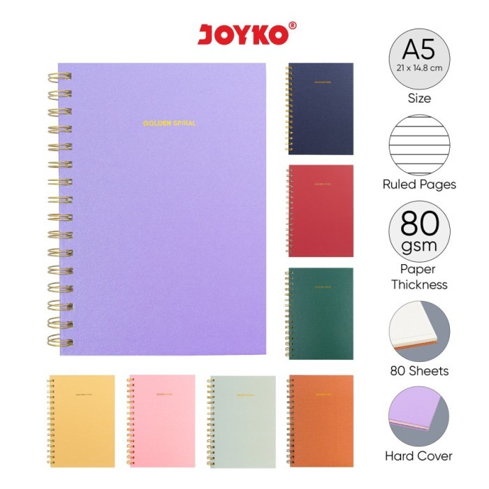 

HARGA DISC - Ruled Notebook Buku Tulis Catatan Bergaris Spiral Joyko NB-721 A5