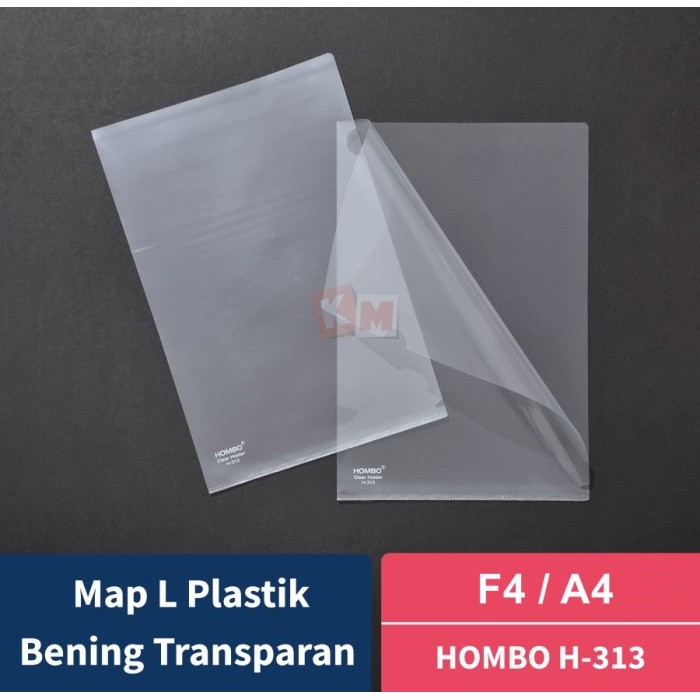 

Map L Plastik F4 Folio A4 Bening Transparan Hombo H-313 Clear Sleeves