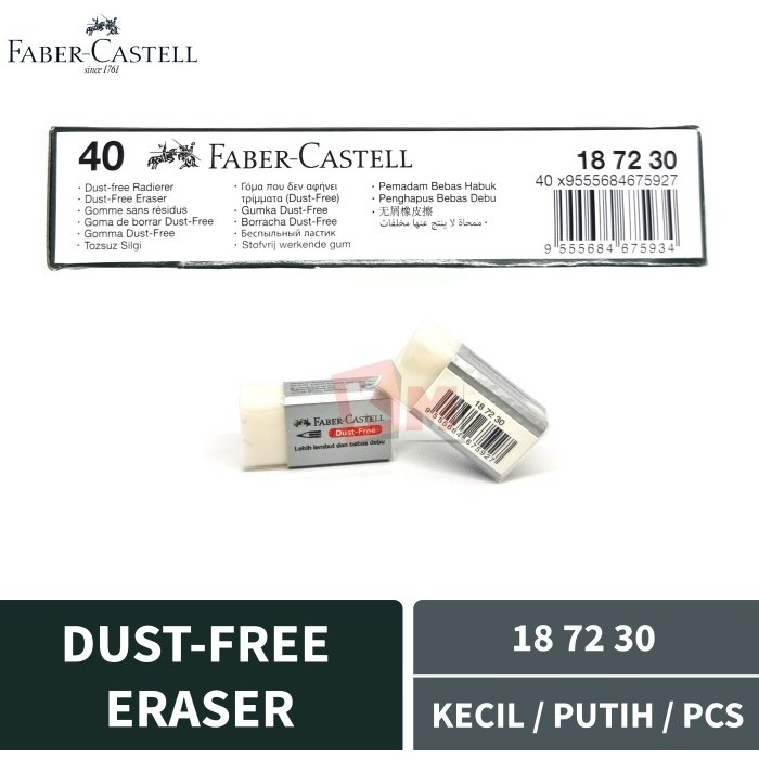 

Penghapus Faber-Castell Kecil Putih Dust Free 18 72 30 187230 / Pcs