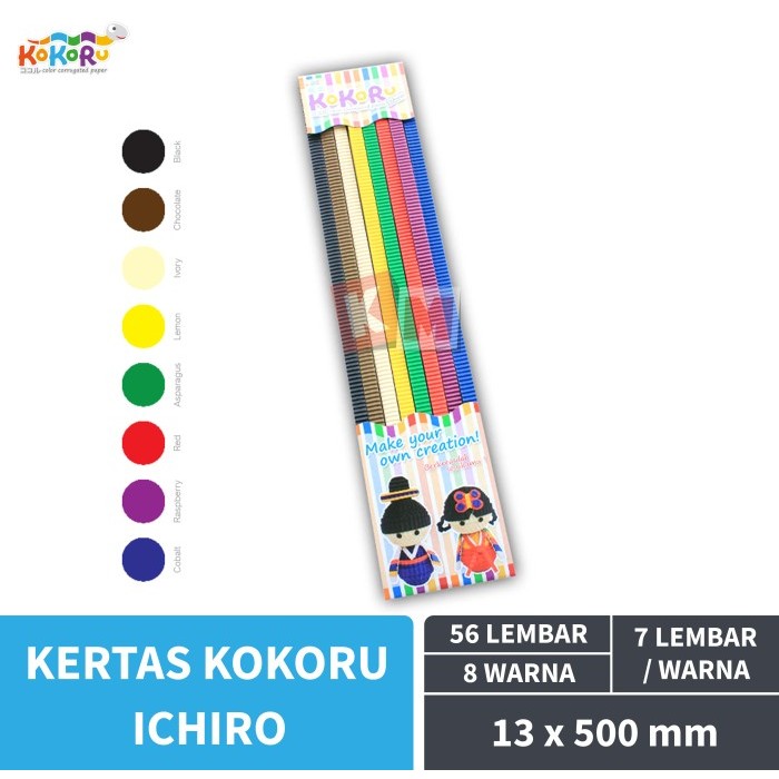 

BEBAS ONGKIR - Corrugated Paper / Kertas Bergelombang Kokoru Ichiro Panjang Stripe