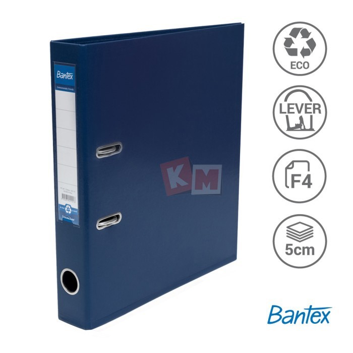 

NEW Ordner Bantex Lever Arch File PP Plastic Folio 5cm Blue 1466-01 Biru