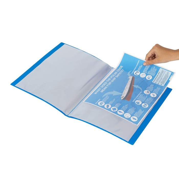 

TERBARU - Display Book Clear Holder Bantex A4 Isi 20 Pockets Cobalt Blue 3143-11