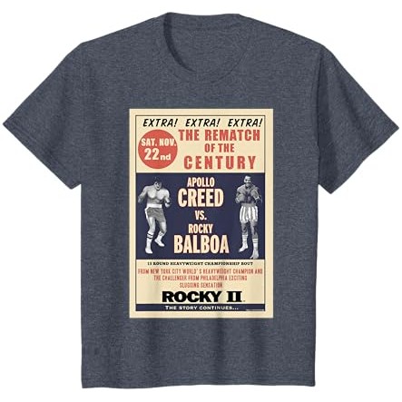 Kaos Poster Rocky Creed Vs Balboa Pertandingan Ulang Abad Ini |TLqnGaNE|