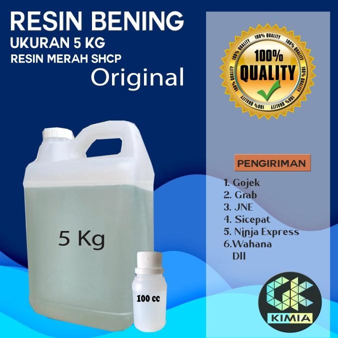 Resin Fiber bening 5kg plus katalis
