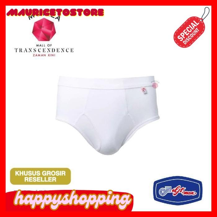 CELANA DALAM BRIEF PRIA - GT MAN 704 B - S M L XL - GROSIR - PUTIH INOVATIF