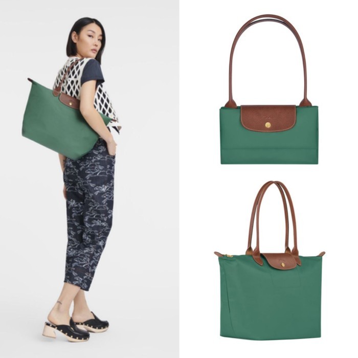 Longchamp Le Pliage Original Large Long Handle (LLH ) Sage