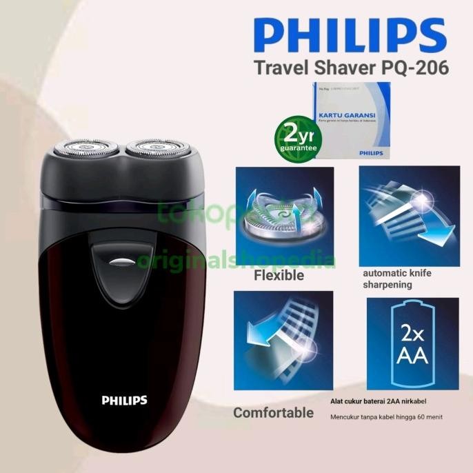 HARGA DISKON Shaver Philips pq206 electric shaver PHILIPS Travel shaver PQ 206