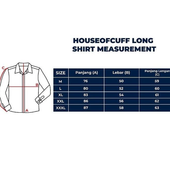 Houseofcuff Kemeja Lengan Panjang Pria Formal Slim Fit Putih