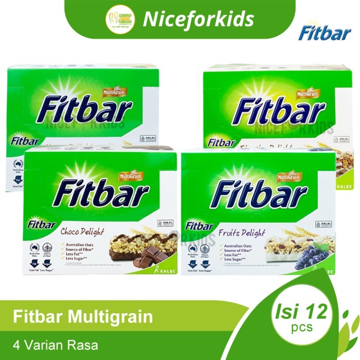 

TERJAMIN Fitbar Cemilan Instan Untuk Diet 1 box isi 12pcs
