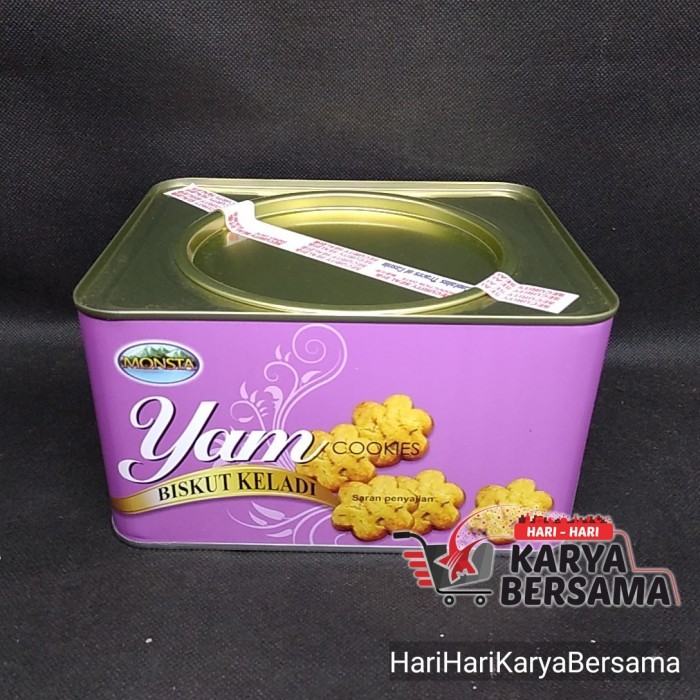 

TERMURAH MONSTA YAM COOKIES BISKUIT KELADI KALENG 700GR