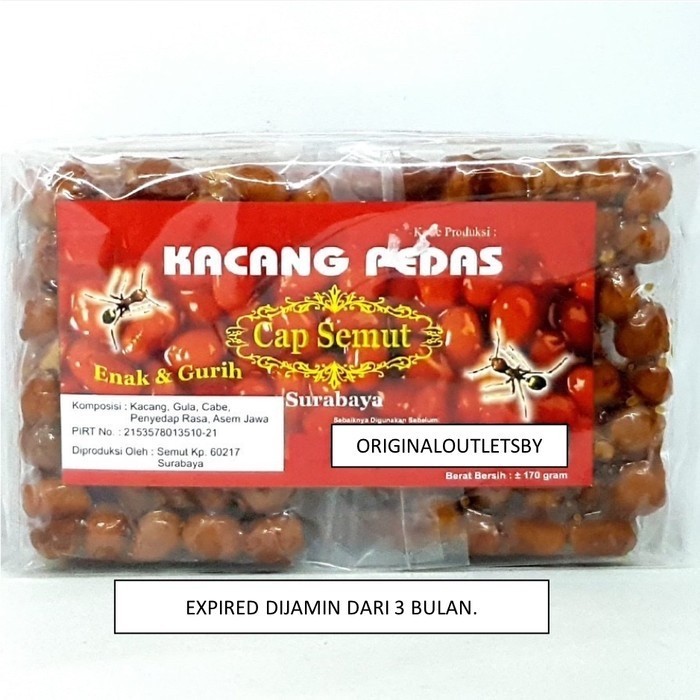 

OBRAL Kacang Pedas Manis Cap Semut 170 gr gram Asli Surabaya (SELALU BARU)