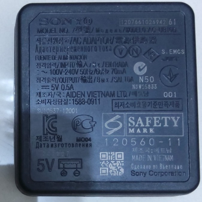 Charger Original Kamera Sony - Cas Ori Adapter Sony A6000 A5000 A5100 (Copotan)