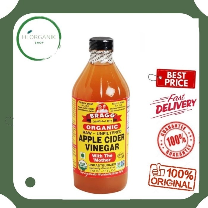 

Bragg Organic Apple Cider Vinegar 473 Ml/Acv Bragg/Cuka Apel Organik