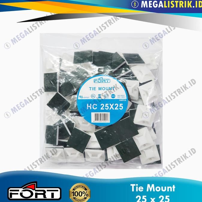 

Sale Fort Kabel Tie Mount + Double Tape 25 X 25 / 25X25 Hc-25 ( 100 Pcs )