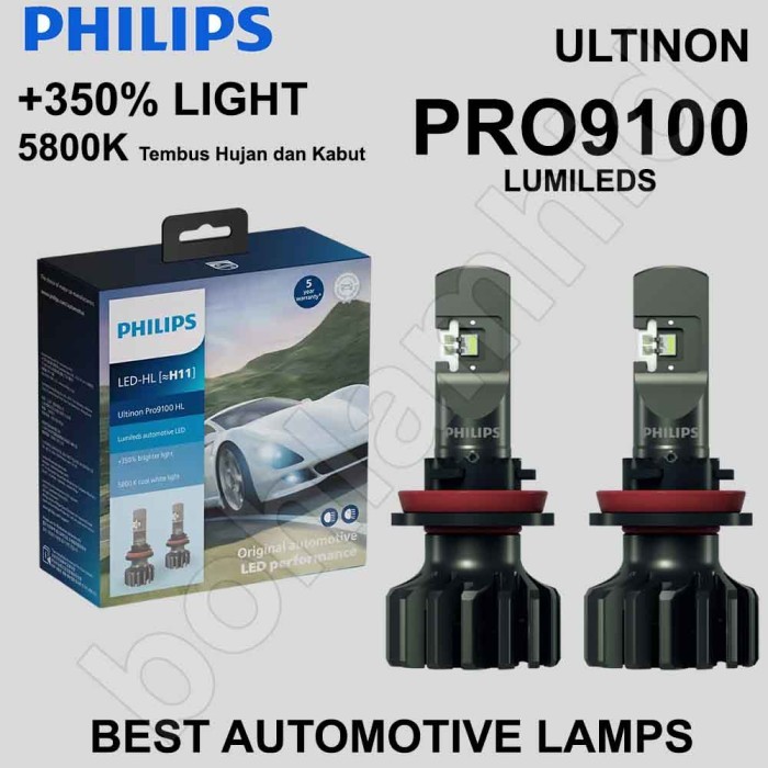 Lampu LED Philips ULTINON PRO9000 pro 9000 H11 H16 H8 Xtreme Ultinon
