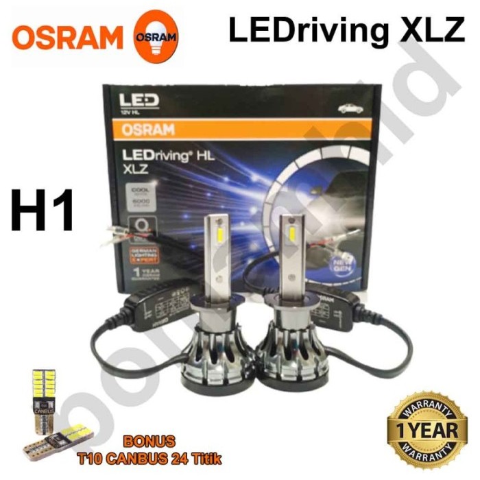 Lampu LED Mobil H1 OSRAM XLZ New Generation Bohlam Putih LED