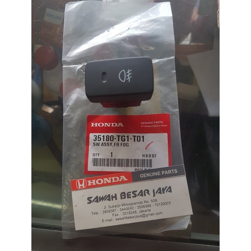 Switch Tombol Fog Lamp Honda Brio Mobilio Original