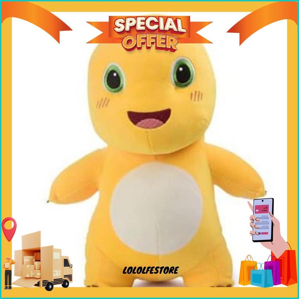 Boneka Dino Nailong Boneka Dino Kuning Bahan Plush High Quality Murah