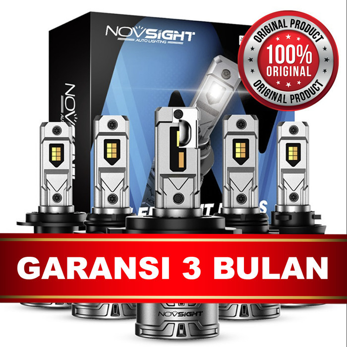 Lampu LED Mobil Headlight Novsight N61T 3 Warna Bohlam H4 H11 HB4 HB3