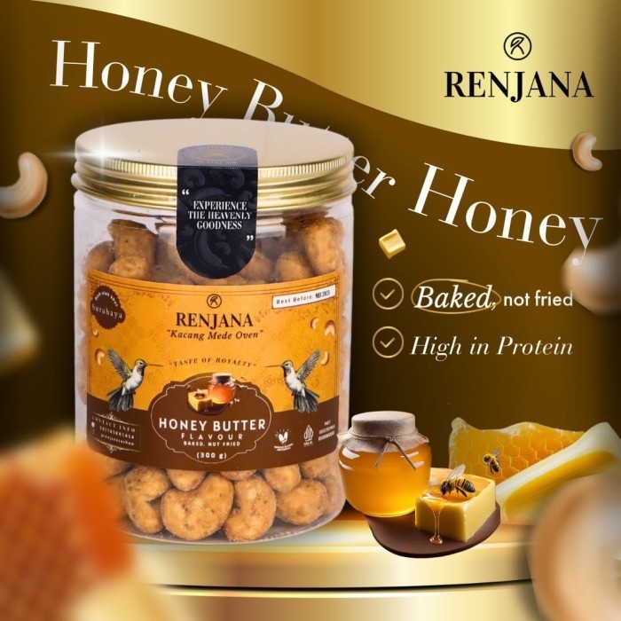 

KOMPLIT Kacang Mede Mete Mente Oven Panggang HONEY BUTTER RENJANA CASHEW 300gr