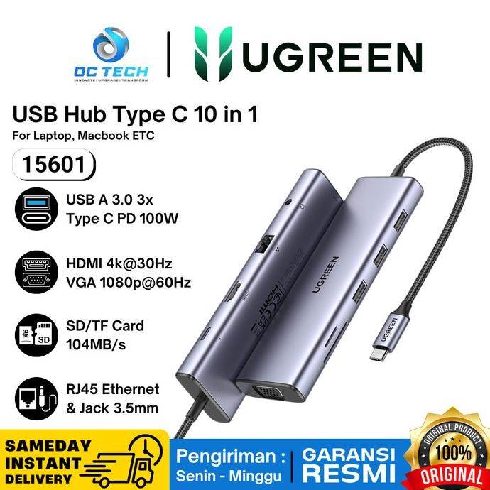 UGREEN USB C Multifunction 10 in 1 Adapter USB C HUB 80133 - CM179