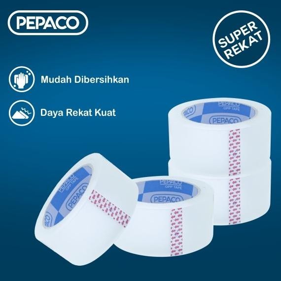 

Sale Pepaco Opp Tape, Lakban Bening, 2 Inch X 100 Yard, 4 Roll