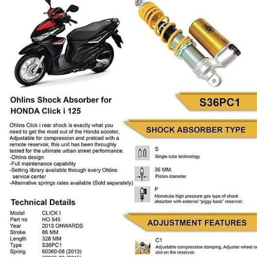 SHOCK OHLINS VARIO 125/150 ORIGINAL